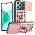 Honor 400 Lite Rotary Ring Hybrid Case with Camera Shield - Rose Gold