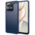 Honor 400 Smart/X7d 4G Brushed TPU Case - Carbon Fiber - Blue