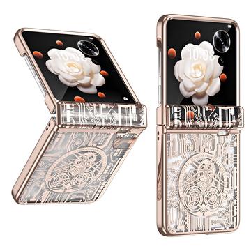 Honor Magic V Flip Mechanical Legend Electroplated Plastic Case - Rose Gold