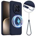 Honor Magic7 Liquid Silicone Case - MagSafe Compatible - Dark Blue