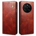 Honor Magic7 Pro Wallet Case with Magnetic Closure - Brown