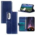 Honor X20 SE Wallet Case with Magnetic Closure - Blue