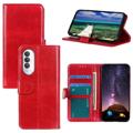 Honor X20 SE Wallet Case with Magnetic Closure - Red