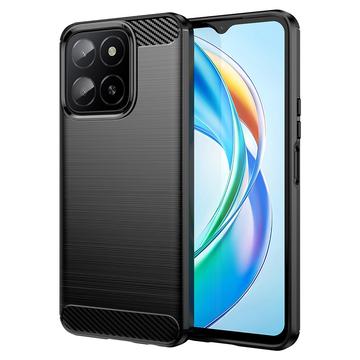 Honor X5b/X5b Plus Brushed TPU Case - Carbon Fiber - Black