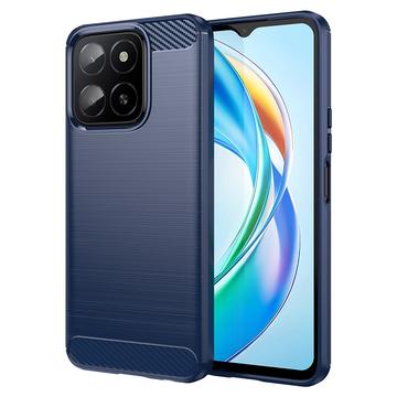 Honor X5b/X5b Plus Brushed TPU Case - Carbon Fiber - Blue