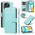 Honor X5c Plus Luxury Quilted Wallet Case - Green