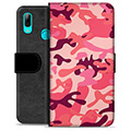 Huawei P Smart (2019) Premium Wallet Case - Pink Camouflage