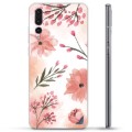 Huawei P20 Pro TPU Case - Pink Flowers
