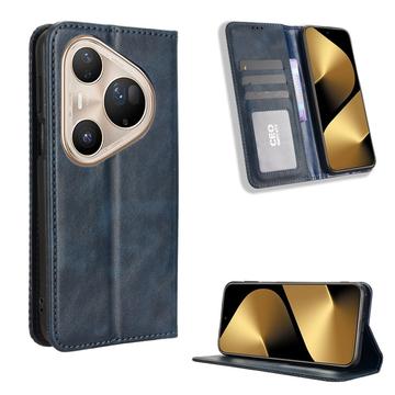 Huawei Pura 80 Pro/80 Pro+ Retro Wallet Case with Magnetic Closure
