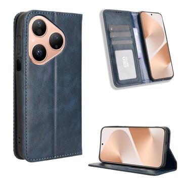 Huawei Pura 80 Retro Wallet Case with Magnetic Closure