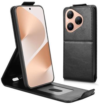 Huawei Pura 80 Vertical Flip Case with Stand - Black
