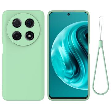 Huawei nova 13i Liquid Silicone Case with Hand Strap - Green