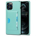 iPhone 12 Pro Max Hybrid Case with Card Slot - Carbon Fiber
