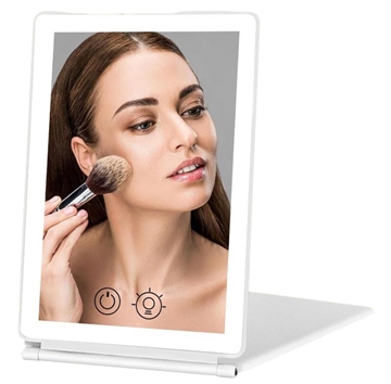 J17 Folding Portable LED Makeup Mirror with 3X Magnification