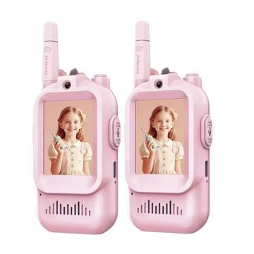 JK200 Kids Video Walkie-Talkie with Camera - 2 Pcs. - Pink