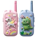 JK200 Kids Video Walkie-Talkie with Camera - 2 Pcs. - Pink Unicorn / Blue Dinosaur
