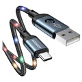 Joyroom JR-N16 Braided USB-C Cable - 3A, 1.2m - Grey