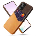 KSQ Samsung Galaxy Note20 Case with Card Pocket - Brown