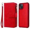 KT Multifunctional Series iPhone 14 Wallet Case - Red