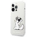 Karl Lagerfeld Clear iPhone 14 Pro TPU Case - Choupette Eat