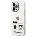 Karl Lagerfeld Ikonik Karl & Choupette iPhone 14 Pro Max Case - Transparent
