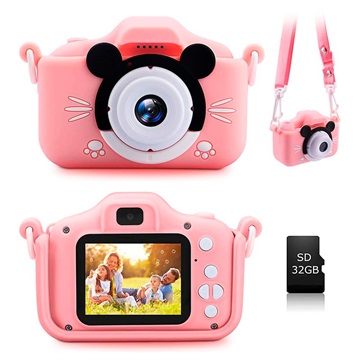 MTP Kids Digital Camera with 32GB Memory Card - Pink