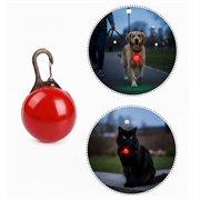 LED Luminous Pet Collar Pendant - Anti-Lost Safety Light for Dogs and Cats - Red