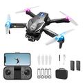 LU600 Foldable Obstacle-Avoidance RC Drone with Cool Light - Black