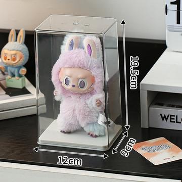 Labubu Collectible Display Case - 12 x 9 x 19.5cm - Clear / White