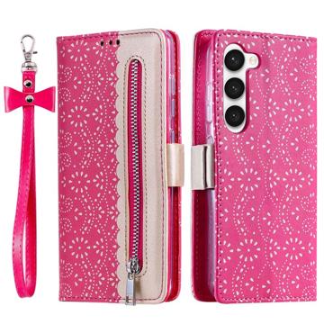 Lace Pattern Samsung Galaxy S23 5G Wallet Case