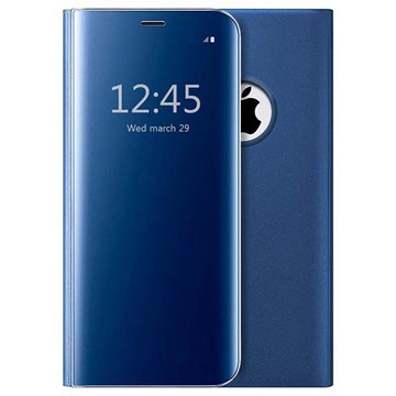 iPhone 7/8/SE (2020) Luxury Mirror View Flip Case - Blue