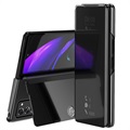 Luxury Series Mirror View Samsung Galaxy Z Fold2 5G Flip Case - Black