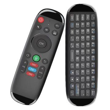 M6 Wireless Air Fly Mouse with Keyboard for Smart TV, TV Box - Black