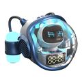 M60 Spaceship Shape AI Bluetooth Speaker with Alarm Clock - Dual RGB Lights, TF/FM Support - Blue / White