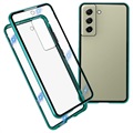 Samsung Galaxy S21 FE 5G Magnetic Case with Tempered Glass - Blue