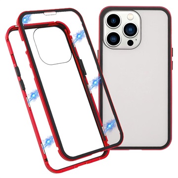 iPhone 13 Pro Magnetic Case with Tempered Glass - Red