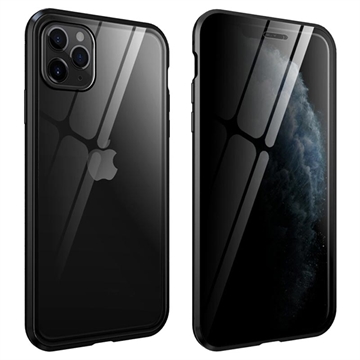 iPhone 11 Pro Magnetic Case with Tempered Glass - Privacy - Black