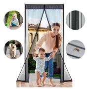 Magnetic Mesh Door Curtain - 120x210cm - Black