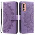 Samsung Galaxy A14 Mandala Series Wallet Case - Purple