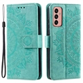 Samsung Galaxy A14 Mandala Series Wallet Case - Green