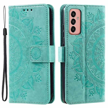 Samsung Galaxy A14/A14 5G Mandala Series Wallet Case - Green