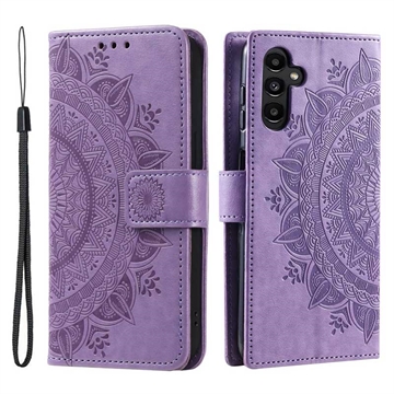 Samsung Galaxy A34 5G Mandala Series Wallet Case - Purple