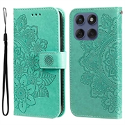 Motorola Edge 60 Fusion Mandala Series Wallet Case - Green