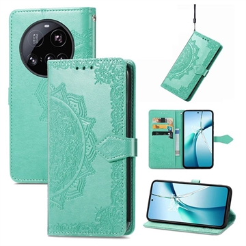 Xiaomi 15 Ultra Mandala Series Wallet Case - Green