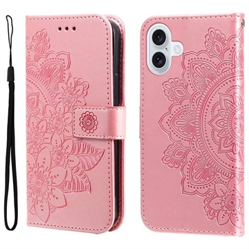 iPhone 17 Mandala Series Wallet Case - Pink
