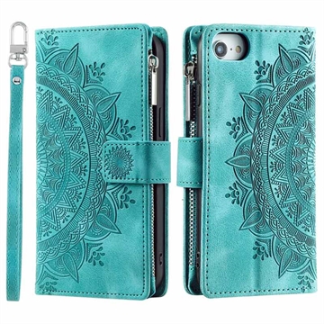 iPhone 16e Mandala Series Wallet Case - Green