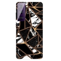 Marble Pattern Electroplated IMD Samsung Galaxy S21 FE 5G TPU Case
