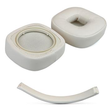 Marshall Major V Protein-Leather Replacement EarPads and Headband Set - White