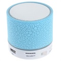 Mini Bluetooth Speaker with Microphone & LED Lights A9 - Cracked Blue