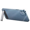 Mini Phone Kickstand Zinc Alloy Folding Invisible Cell Phone Stand Holder Magnetic Closure Bracket - Grey
